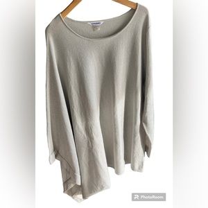Peter Nygard Women’s Asymmetrical Sweater in Silver Sparkle Sz 3X